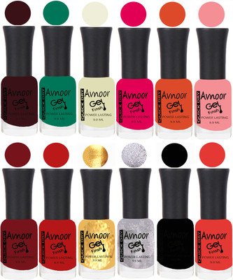 

Avnoor Velvet Matte Gel Nail Polish Combo 1391 Multicolor(Pack of 12)