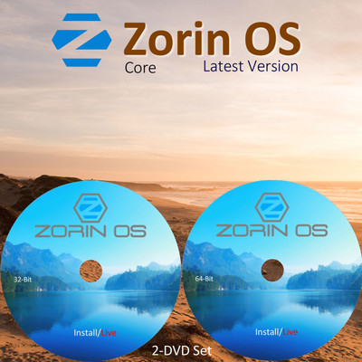 

OSGuru ZORIN3264 Zorin OS Core 12.x (Latest Edition) Bootable 2-DVD Set Live/Install/Upgrade/Repair (32-Bit, 64-Bit)