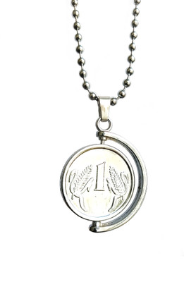 ShopTop One Ruppess Coin Anjaan Locket With Chain Alloy Locket Metal Pendant