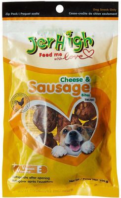 

jerhigh JerHigh Cheese and Sausage Dog Treats, Cheese 100 g Dry Dog Food
