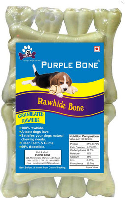 

Purple Bone Rawhide Dog Bone 6 Inch X 12Pcs Chicken Dog Treat(1750 g)