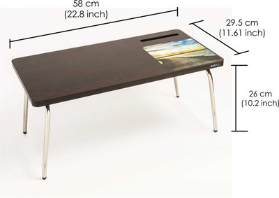 Bluewud Riodesk Ace Wood Portable Laptop Table(Finish Color - Wenge)