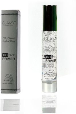 

Clamy HD Face primer porce free long lasting Primer - 30 ml(clear)