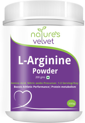 

Natures Velvet Lifecare L-Arginine Powder for Muscle Building & Performance (200gm) - pack of 1 EAA (Essential Amino Acids)(200 g, unflavour)