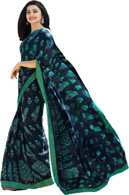 Ratnavati Printed Bollywood Georgette Saree(Blue)