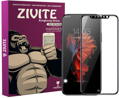 ZIVITE Edge To Edge Tempered Glass for Apple iPhone X(Pack of 1)