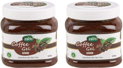

Zerb Natural Extracts Enriched Whit Aloe Vera Coffee Gel Scrub - 500 gm Pack Of 2 Scrub(500 g)