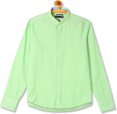 

Flying Machine Men's Checkered Casual Green Shirt