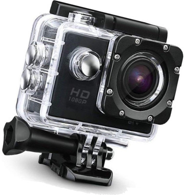 

BIRATTY Full HD 1080p 12MP HD 1080P 2Inch LCD Action Camera Rechargeable Batteries, Support up to 32 GB SD Card Sports and Action Camera(Black, 12 MP)