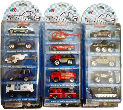 

JSK collection Premium Metal HOT Die-Cast Super Combo Metal Car Series Set Of 15 Toy Car ( Military Series , Police Series And Fire Fighting Series )(Multicolor)