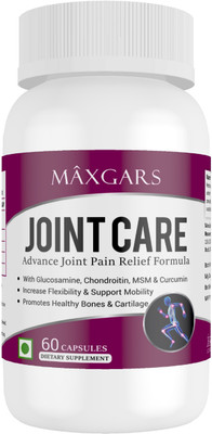 

Maxgar Joint Pain Care With Glucosamine, Chondroitin, MSM and Curcumin 60 Capasules(60 No)
