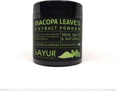 

iAYUR Bacopa (Brahmi) Extract Powder 100 Gms | Tested & Certified, Natural, Pure & Safe(100 g)