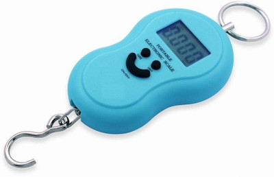 

Zelenor Smiley Pocket Weight Machine Digital 50Kg Travel Luggage Weighing Scale(Blue)