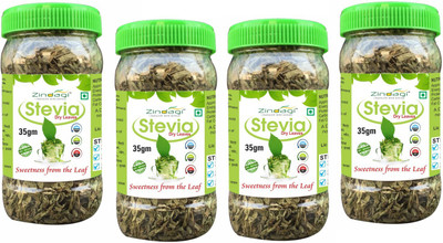 

Zindagi Dry Stevia Leaves - Stevia Leaves - Sugarfree Stevia Dry Leaves - Stevia Dried Leaves (Pack Of 4) Sweetener(35 g, Pack of 4)