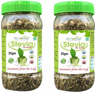 

Zindagi Stevia Dry Leaves - Dry Stevia Leaves - Sugarfree Stevia Leaf (Pack Of 2) Sweetener(35 g, Pack of 2)