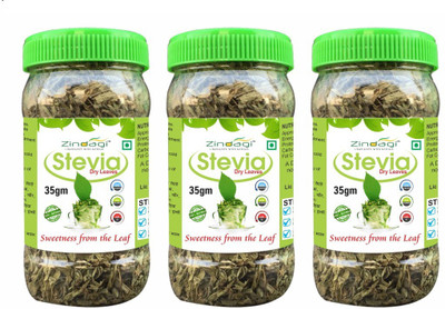 

Zindagi Stevia Leaves - Dry Stevia Leaves - Stevia Dried Leaf - Sugarfree Stevia Leaf (Pack Of 3) Sweetener(35 g, Pack of 3)
