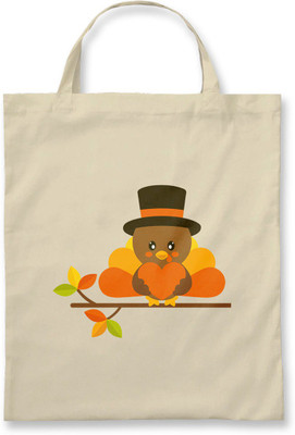 

Rawpockets ' Cartoon owl with heart ' - Natural Colour Tote Bag (Nursery/Play School) Multipurpose Bag(Beige, 12 inch)