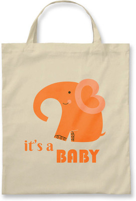 

Rawpockets ' It's a Baby-Elephant ' - Natural Colour Tote Bag Multipurpose Bag(Beige, 12 inch)