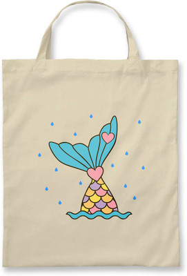 

Rawpockets ' Lovely Fish Tail ' - Natural Colour Tote Bag Multipurpose Bag(Beige, 12 inch)