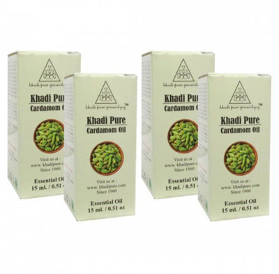 

Khadi Pure Herbal Cardamom Essential Oil (Set of 4)(60 ml)