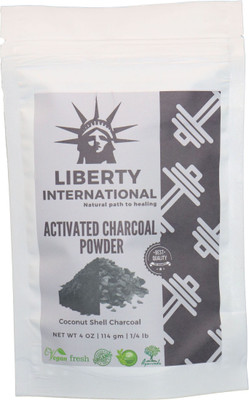 

LIBERTY INTERNATIONAL Natural Activated Coconut Shell Charcoal Powder, For Skin Treatment, Instant Teeth Whitening & Face Wash B18(114 g)