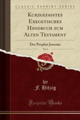 Kurzgefasstes Exegetisches Handbuch Zum Alten Testament, Vol. 3(German, Paperback, Hitzig F.)