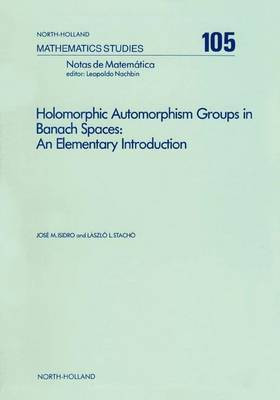Holomorphic Automorphism Groups in Banach Spaces(English, Electronic book text, Isidro Jose M)