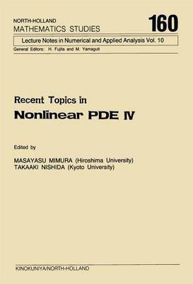 Recent Topics in Nonlinear Pde IV(English, Electronic book text, Mimura)