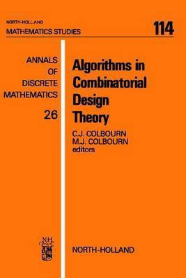 Algorithms in Combinatorial Design Theory(English, Electronic book text, Colbourn)