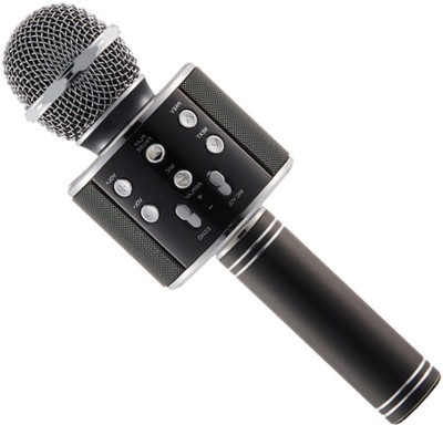 

strombucks 858 BLACK wireless microphone WS-858 Wireless Original Portable Handheld Bluetooth Connection Player Speaker 3-in1 Condenser Mic Camera Microphone