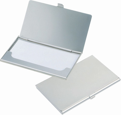 

Jazam Men's & Women's 10 Card Holder(Set of 2, Silver)