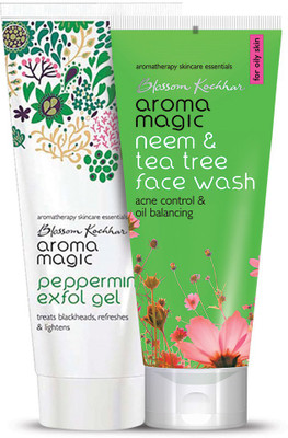 

Aroma Magic Combo of Neem and Tea Tree Face Wash and Peppermint Exfol Gel 100ml & 100 ml(Set of 2)