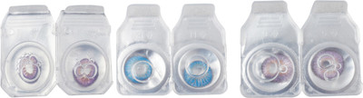 Optify Zero Power Combo Pack Of 3 Monthly Color Contact Lens (Violet-Violet-Light Blue) Monthly Contact Lens(1, Violet-Violet-Light Blue, Pack of 3)