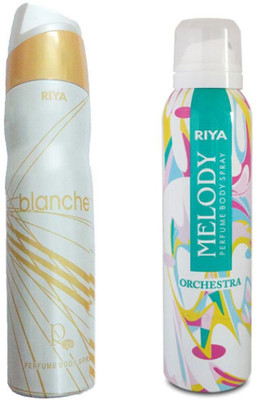 

Riya MELODY+BLANCHE Body Spray - For Men & Women(350 ml, Pack of 2)