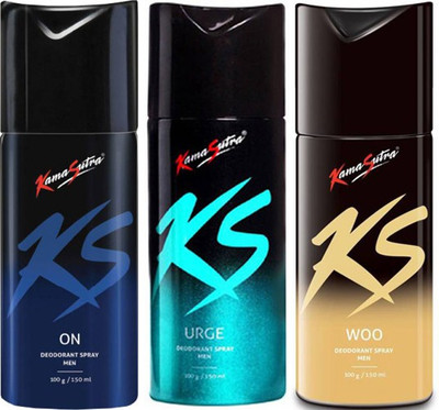 

KamaSutra On Urge Woo Body Spray - For Men(450 ml, Pack of 3)