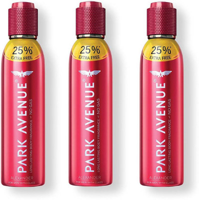 

Park Avenue alexender Perfume Body Spray - For Men(450 ml, Pack of 3)