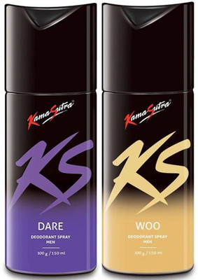 

KamaSutra Dare Woo Body Spray - For Men(300 ml, Pack of 2)