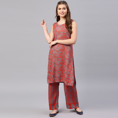 AKS Women Kurta Palazzo Set