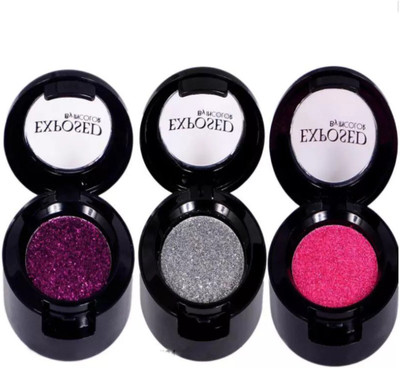 

Incolor Exposed Glitter Shimmer Violet,Silver & Pink Eyeshadow Pack of 3 Each Of 4.5 g(Violet,Silver & Pink)
