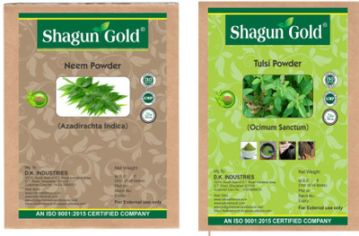

Shagun Gold 100% Natural Neem Leaves And Tulsi Powder (Pack Of 2) 100Gm Spot free skin(200 g)