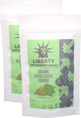 

LIBERTY INTERNATIONAL Organic Herbal Henna Precious Herb Mix Fresh Powder Hair Color For Greying Hair (2 X 114 Gm ) B36(228 g)