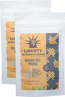 

LIBERTY INTERNATIONAL Organic Herbal Organic Orange Peel Powder For Skin Face Skin Whitening & Hair Conditioning (2 X 114 Gm ) B42(228 g)
