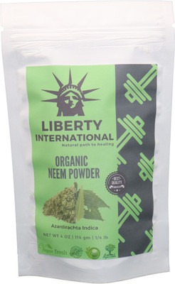

LIBERTY INTERNATIONAL Organic Herbal Neem Powder For Anti-Dandruff Hair And Acne Face , Skin & Hair Care B32(114 g)