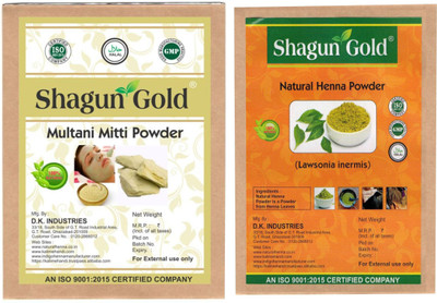 

Shagun Gold Multani With Henna Powder 100X2 Gm For Growth & Shining(200 g)