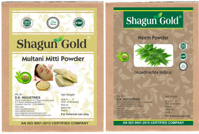 

Shagun Gold Neem With Multani Powder 200G X 2 Pimple Free Skin Bright(400 g)