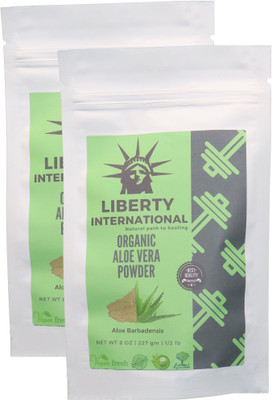 

LIBERTY INTERNATIONAL Organic Herbal Aloe Vera Powder For Smooth Hairs & Soft Skin . Skin & Hair Care (2 X 227 Gm) B38(454 g)