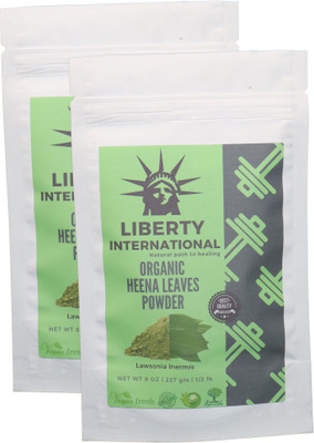 

LIBERTY INTERNATIONAL Organic Herbal Henna Precious Herb Mix Fresh Powder Hair Color For Greying Hair (2 X 227 Gm) B38(454 g)