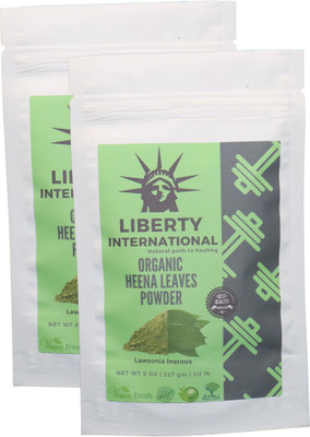 

LIBERTY INTERNATIONAL Organic Herbal Henna Precious Herb Mix Fresh Powder Hair Color For Greying Hair (2 X 227 Gm) B34(454 g)
