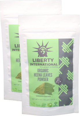 

LIBERTY INTERNATIONAL Organic Herbal Henna Precious Herb Mix Fresh Powder Hair Color For Greying Hair (2 X 114 Gm ) B32(228 g)