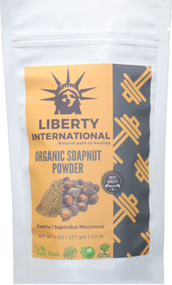 

LIBERTY INTERNATIONAL Organic Herbal Reetha/Aritha /Soap Nut Powder For Hair Care, Anti-Hair Fall & Anti-Dandruff Natural Powder Shampoo B42(227 g)